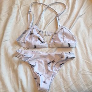 Never worn marble bikini set